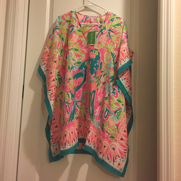 Lilly Pulitzer Dresses & Skirts - Lilly Pulitzer Atlin Silk Caftan Bird of Paradise
